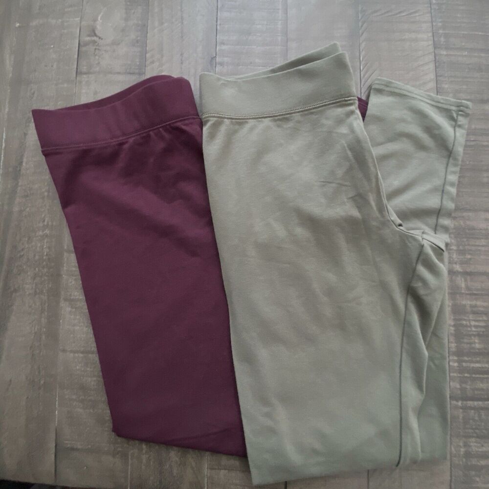 aerie Leggings in Plum and Sage